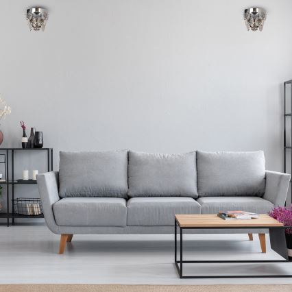 Křišťálové nástěnné svítidlo GRACE 2xE14/40W/230V lesklý chrom