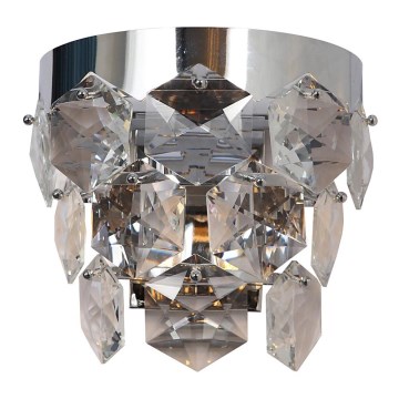 Křišťálové nástěnné svítidlo GRACE 2xE14/40W/230V lesklý chrom