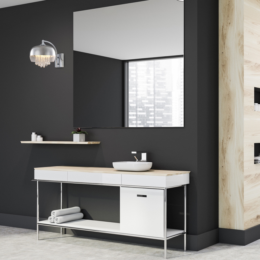 Křišťálové nástěnné svítidlo LUNA 1xE14/40W/230V