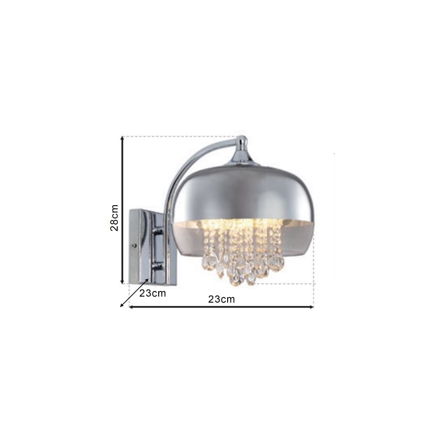 Křišťálové nástěnné svítidlo LUNA 1xE14/40W/230V