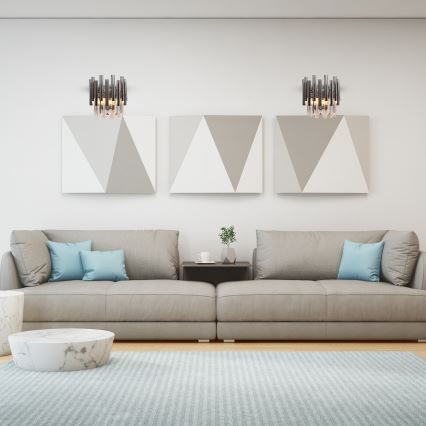 Křišťálové nástěnné svítidlo MADISON 2xE14/40W/230V lesklý chrom