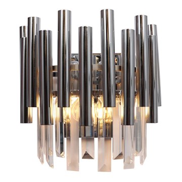 Křišťálové nástěnné svítidlo MADISON 2xE14/40W/230V lesklý chrom