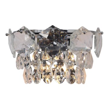 Křišťálové nástěnné svítidlo SELENA 2xE14/40W/230V lesklý chrom