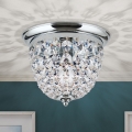 Křišťálové stropní svítidlo PLAFOND 1xE27/40W/230V pr. 26 cm lesklý chrom