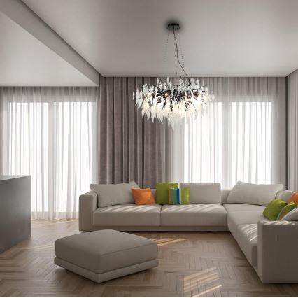 Křišťálový lustr na lanku 12xG9/40W/230V černá