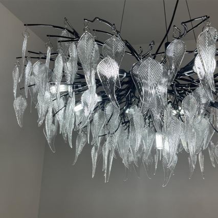 Křišťálový lustr na lanku 12xG9/40W/230V černá