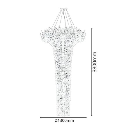 Křišťálový lustr na lanku 41xG9/40W/230V zlatá