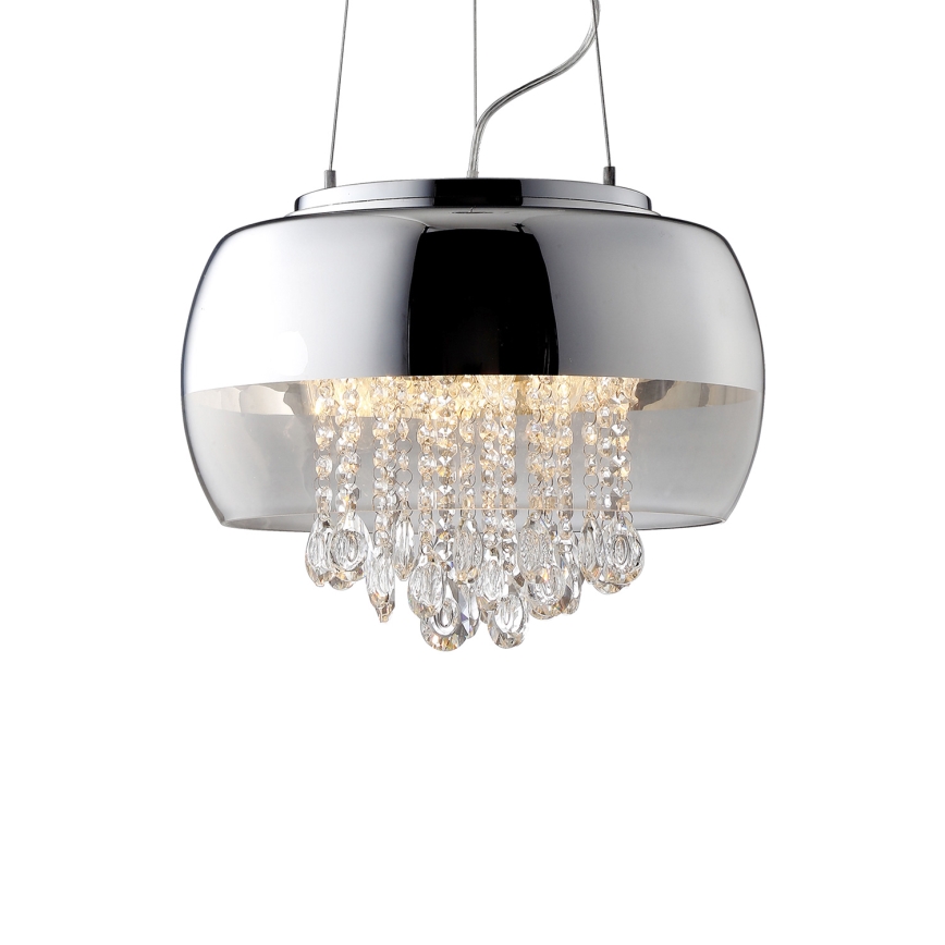 Křišťálový lustr na lanku LUNA 1xE14/40W/230V