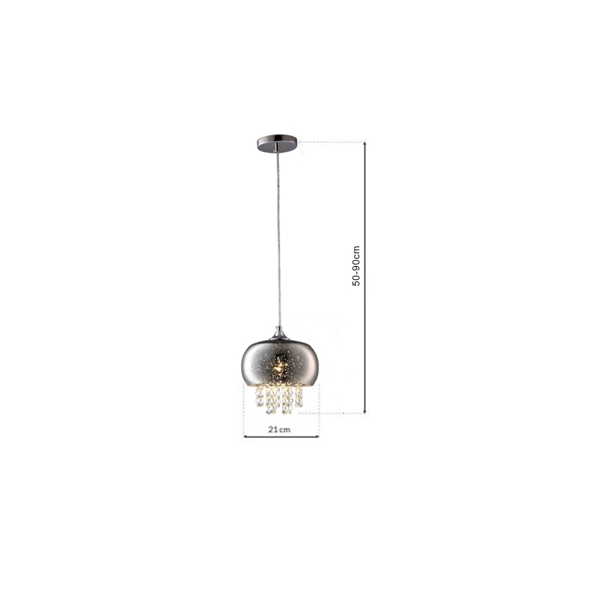 Křišťálový lustr na lanku STARLIGHT 1xE14/40W/230V
