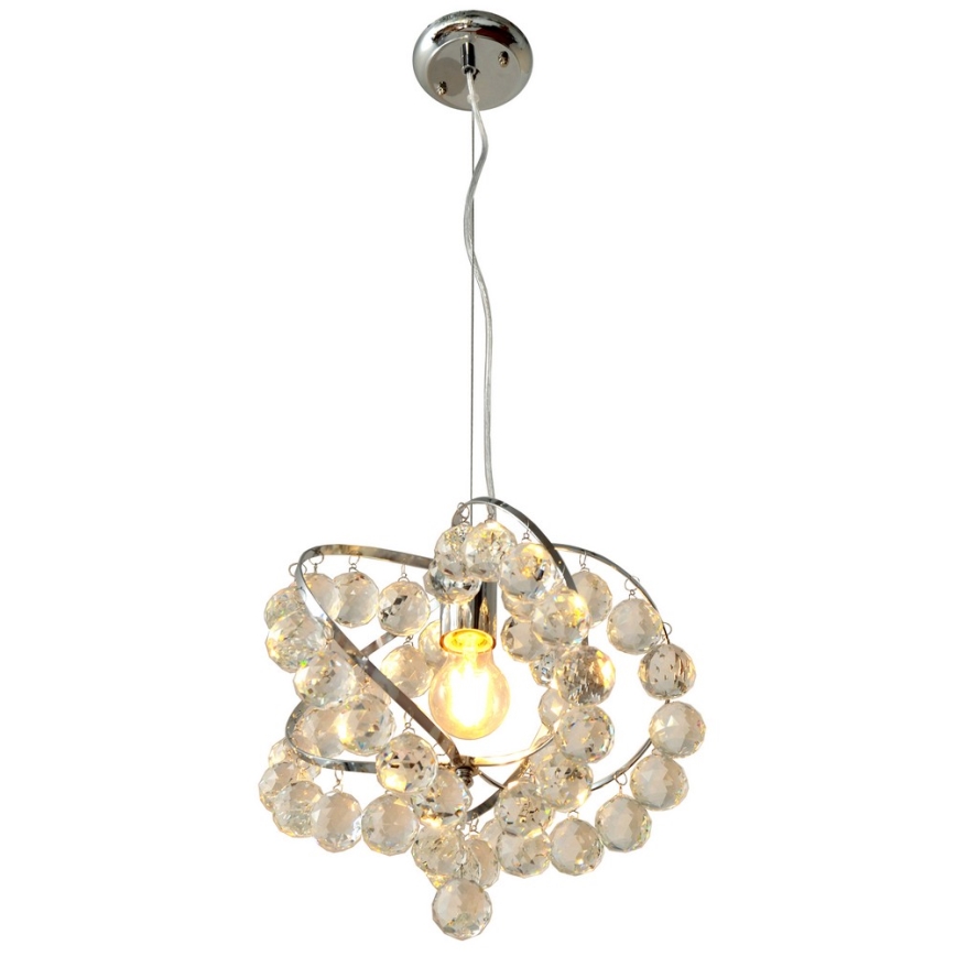 Křišťálový lustr na lanku VIOLETA 1xE27/15W/230V