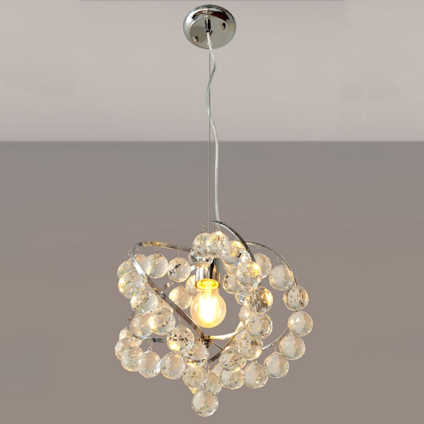 Křišťálový lustr na lanku VIOLETA 1xE27/15W/230V