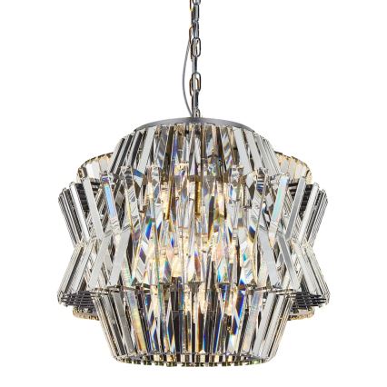 Křišťálový lustr na řetězu CROWN 12xE14/40W/230V lesklý chrom