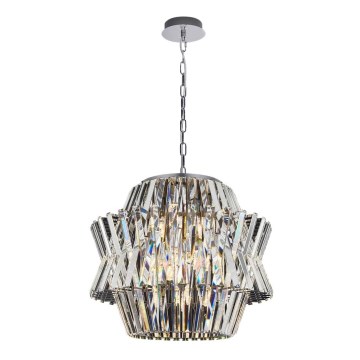 Křišťálový lustr na řetězu CROWN 12xE14/40W/230V lesklý chrom