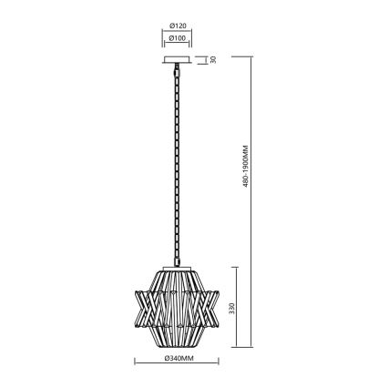 Křišťálový lustr na řetězu CROWN 4xE14/40W/230V chrom