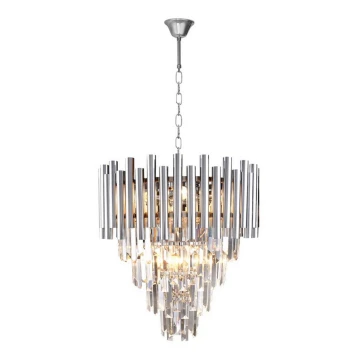 Křišťálový lustr na řetězu MADISON 9xE14/40W/230V lesklý chrom