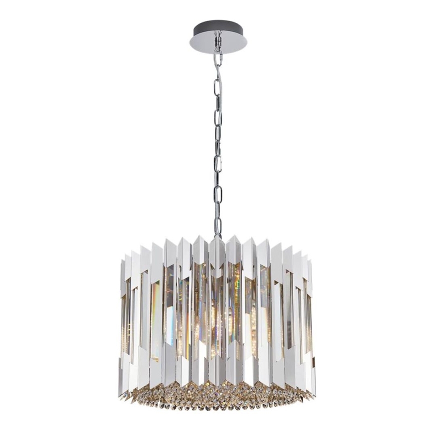 Křišťálový lustr na řetězu RITZ 7xE14/40W/230V lesklý chrom