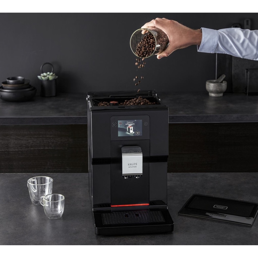 Krups - Automatický kávovar s nádobou na mléko INTUITION PREFERENCE 1450W/230V černá