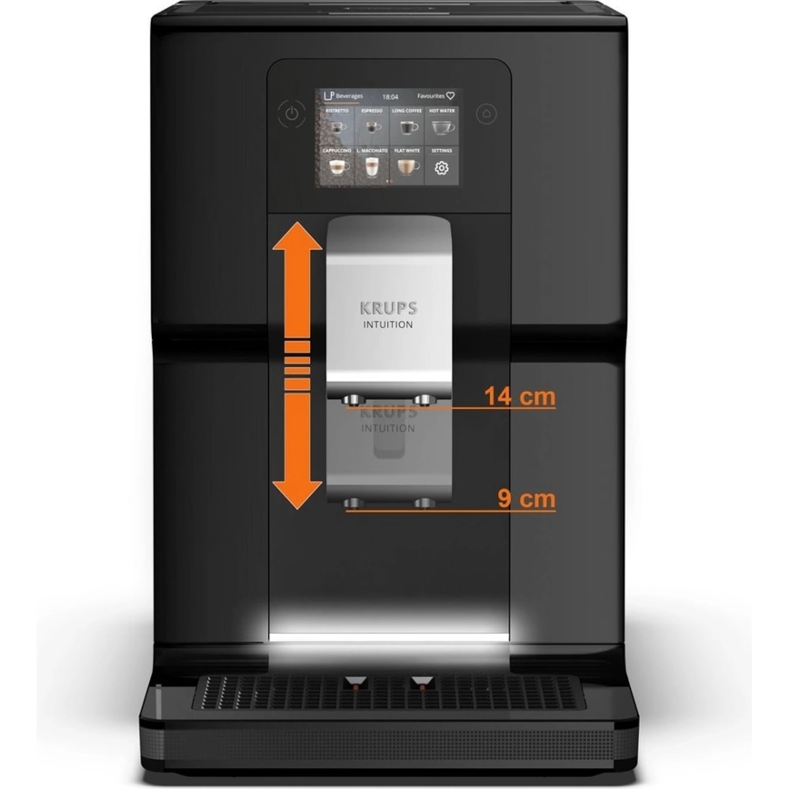 Krups - Automatický kávovar s nádobou na mléko INTUITION PREFERENCE 1450W/230V černá