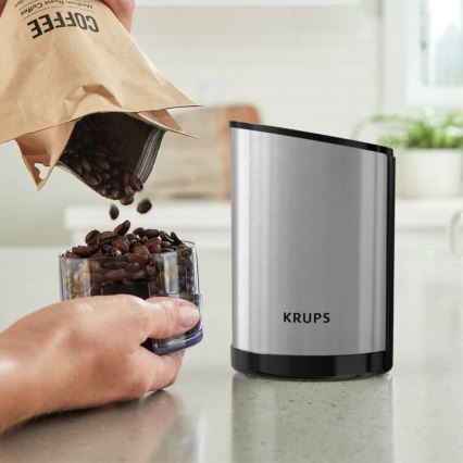 Krups - Elektrický mlýnek na kávu 85g FAST-TOUCH 200W/230V matný chrom