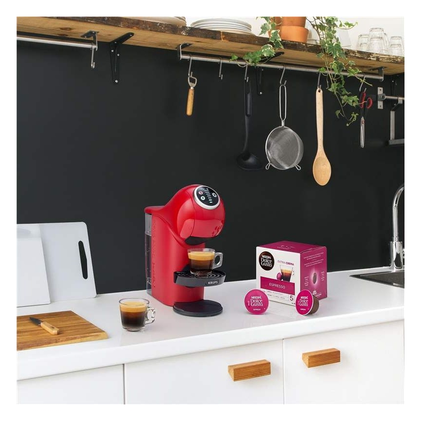 Krups - Kávovar na kapsle NESCAFÉ DOLCE GUSTO GENIO S PLUS 1500W červená