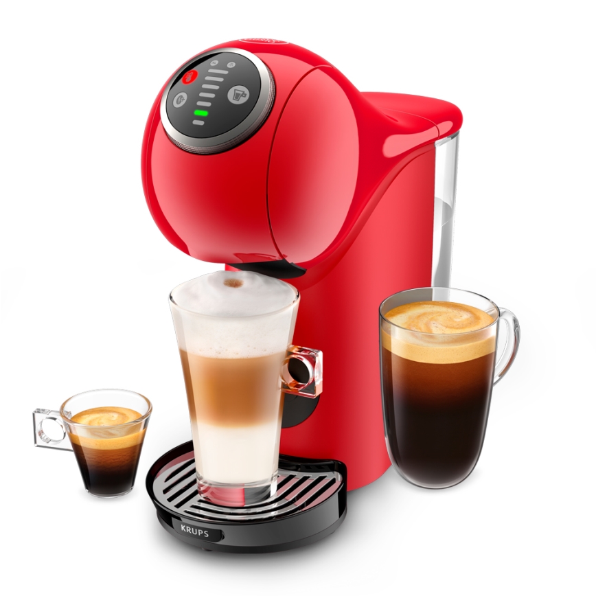 Krups - Kávovar na kapsle NESCAFÉ DOLCE GUSTO GENIO S PLUS 1500W červená