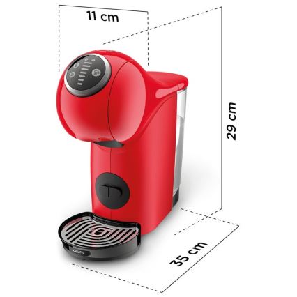 Krups - Kávovar na kapsle NESCAFÉ DOLCE GUSTO GENIO S PLUS 1500W červená