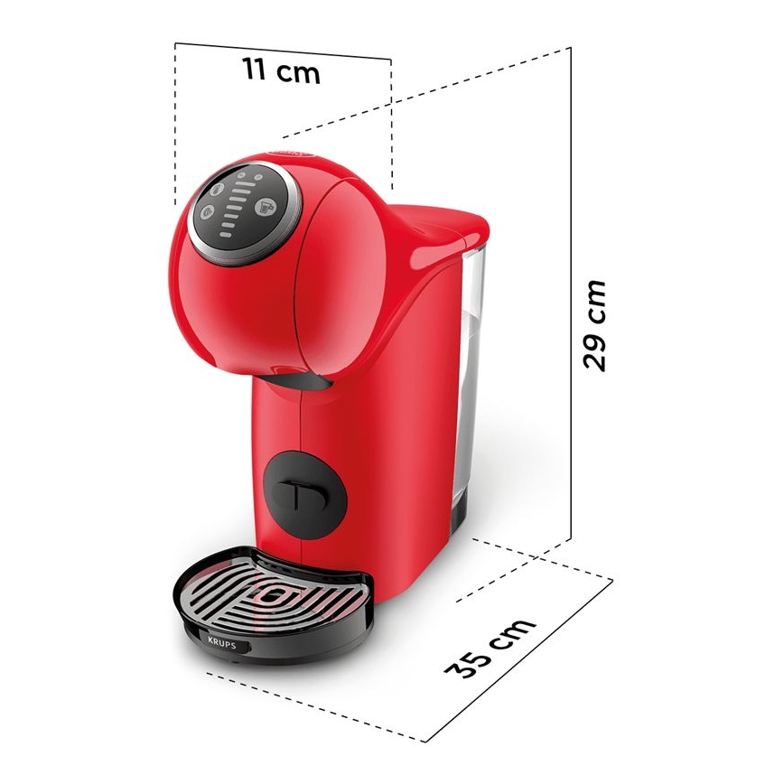 Krups - Kávovar na kapsle NESCAFÉ DOLCE GUSTO GENIO S PLUS 1500W červená