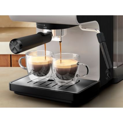 Krups - Pákový kávovar na dva hrnky AUTHENTIC 1450W/230V šedá