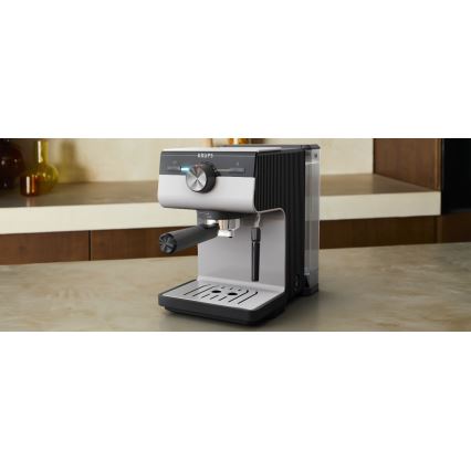 Krups - Pákový kávovar na dva hrnky AUTHENTIC 1450W/230V šedá