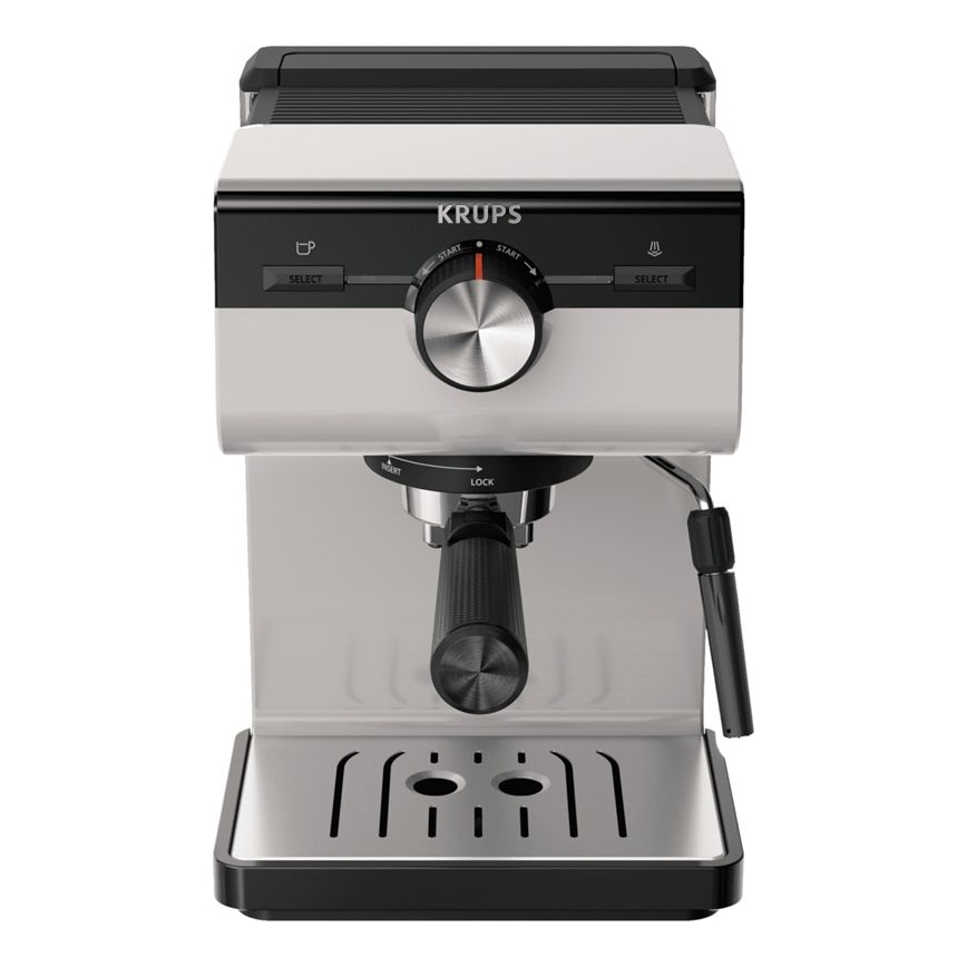 Krups - Pákový kávovar na dva hrnky AUTHENTIC 1450W/230V šedá
