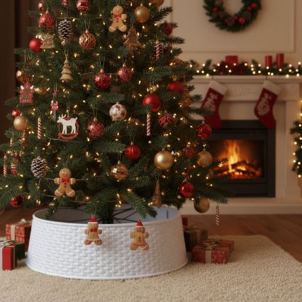 Kryt na stojan vánočního stromku pr. 65 cm bílá