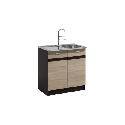 Kuchyňská linka VALERIA 180 cm hnědá/dub sonoma