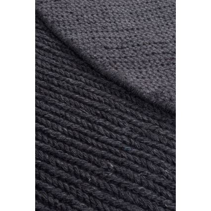 Kulatý koberec FIR WOOL 160 cm 2600 g/m2 antracit/přírodní