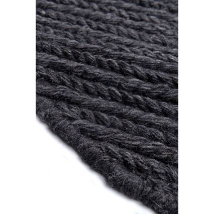 Kulatý koberec FIR WOOL 160 cm 2600 g/m2 antracit/přírodní
