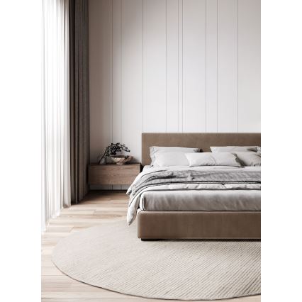 Kulatý koberec FIR WOOL 160 cm 2600 g/m2 krémová/přírodní