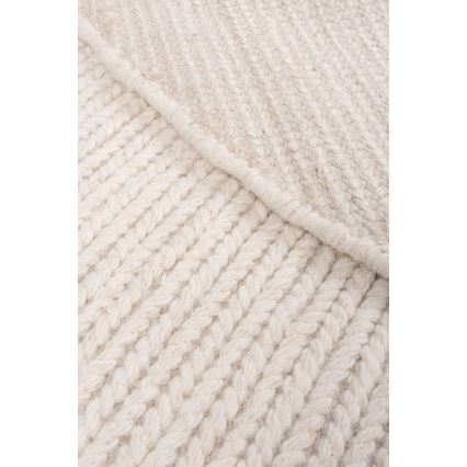Kulatý koberec FIR WOOL 160 cm 2600 g/m2 krémová/přírodní