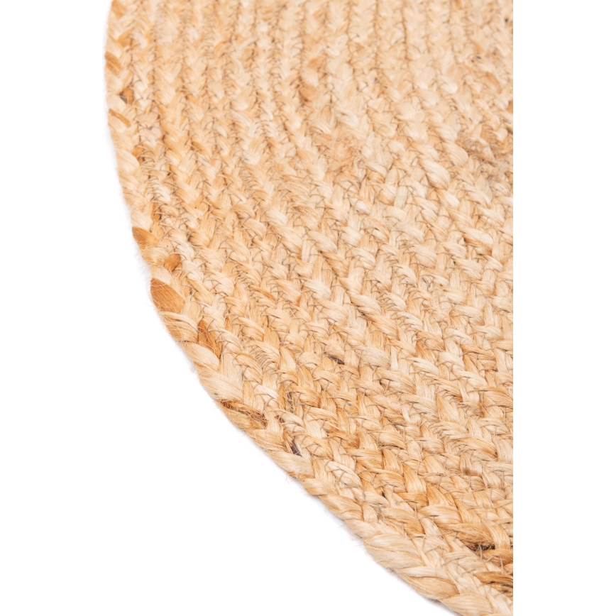 Kulatý koberec JUTA 140 cm béžová/přírodní