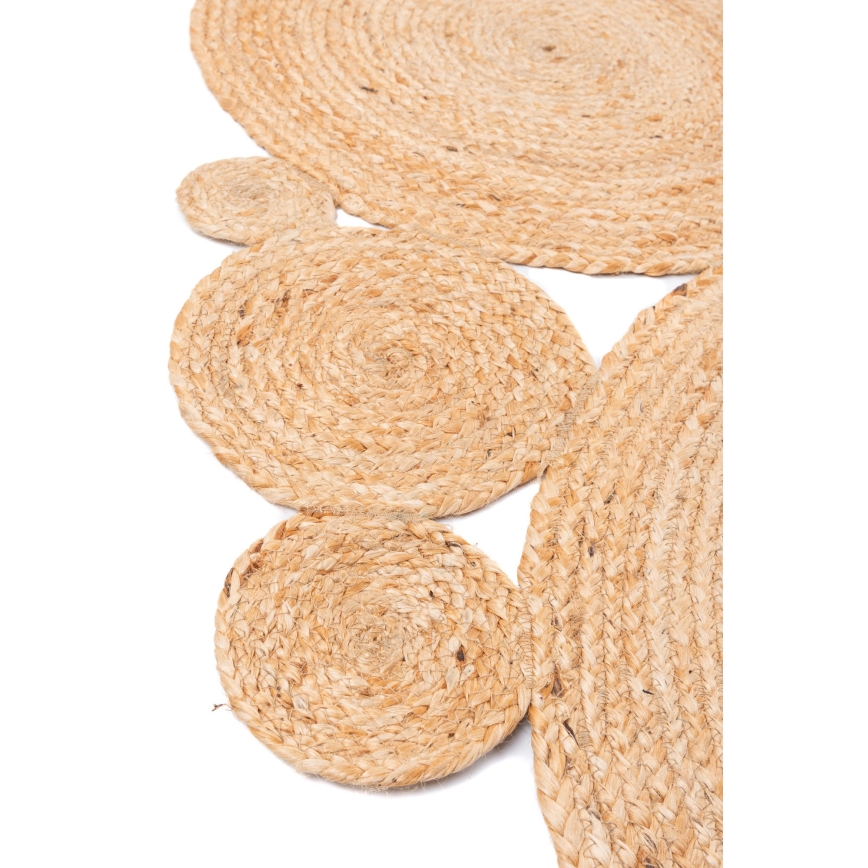 Kulatý koberec JUTA 140 cm béžová/přírodní