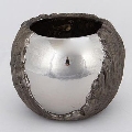 Květináč pr. 18,5 cm stříbrná/hnědá