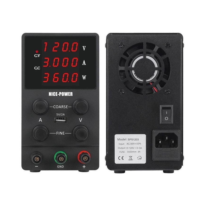 Laboratorní zdroj 0-120V/0-3A
