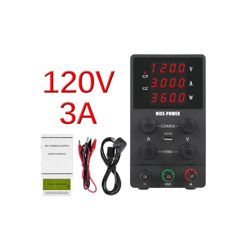 Laboratorní zdroj 0-120V/0-3A