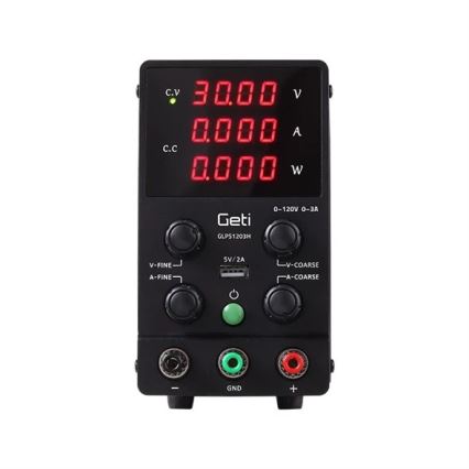 Laboratorní zdroj GETI GLPS1203H 0-120V/0-3A
