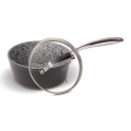 Lamart - Granitový rendlík s poklicí 16 cm černá/šedá/nerez