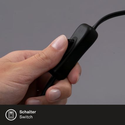 Lampa s klipem 1xGU10/3W/230V černá