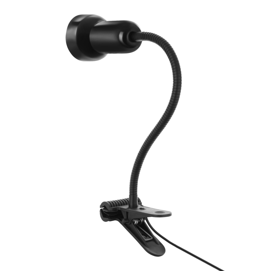 Lampa s klipem LOLEK 1xE14/24W/230V černá