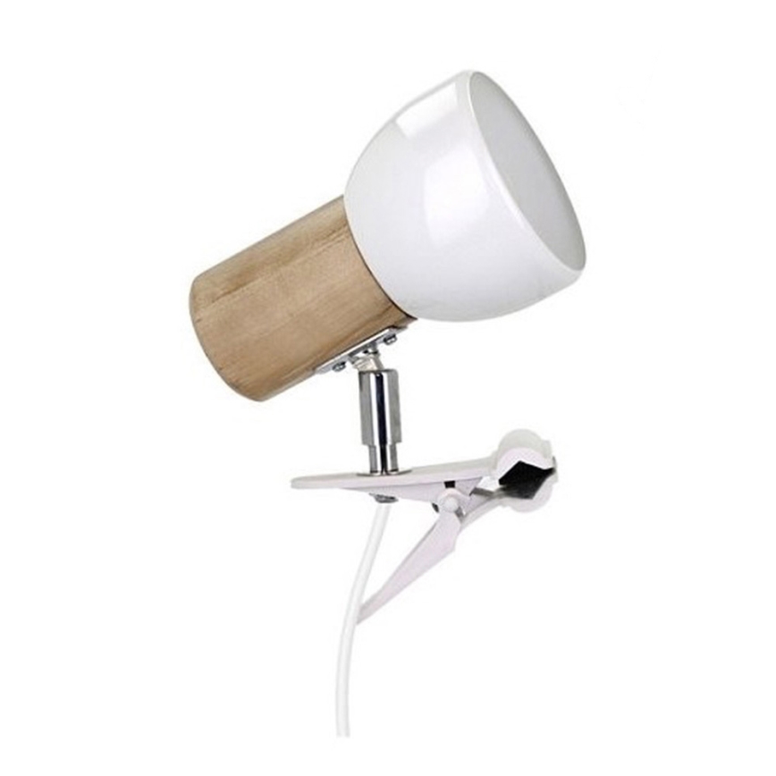 Lampa s klipem SVENDA 1xE27/60W/230V bříza