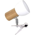 Lampa s klipem SVENDA 1xE27/60W/230V dub/bílá