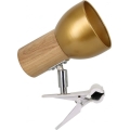 Lampa s klipem SVENDA 1xE27/60W/230V dub/zlatá