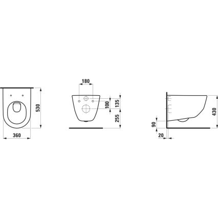 LAUFEN H8209560000001 - Závěsné WC PRO keramika/bílá