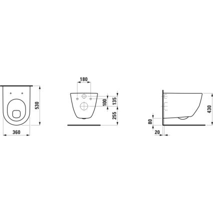 LAUFEN H8209590000001 - Závěsné WC PRO keramika/bílá